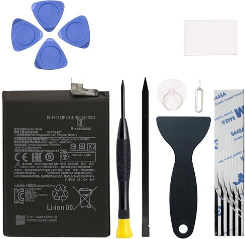 New Cellphone Replacement Battery BN59 Compatible with Redmi Note 10 4G & Redmi Note 10S, with Tools in Kuwait