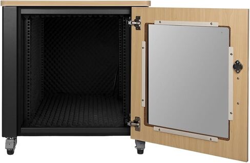 Monoprice Blackbird Pro 12U Quiet Network Rack, Ultra‑Quiet Cooling, Removable Rear Panel, for Servers, Routers, UPS Systems, Switches, and Audio/Video Devices in Kuwait