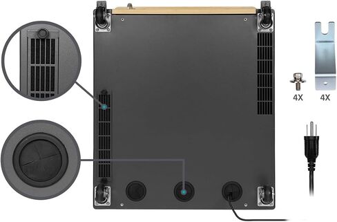 Monoprice Blackbird Pro 12U Quiet Network Rack, Ultra‑Quiet Cooling, Removable Rear Panel, for Servers, Routers, UPS Systems, Switches, and Audio/Video Devices in Kuwait