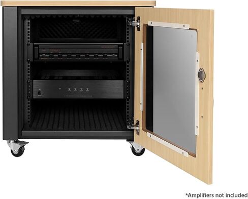 Monoprice Blackbird Pro 12U Quiet Network Rack, Ultra‑Quiet Cooling, Removable Rear Panel, for Servers, Routers, UPS Systems, Switches, and Audio/Video Devices in Kuwait