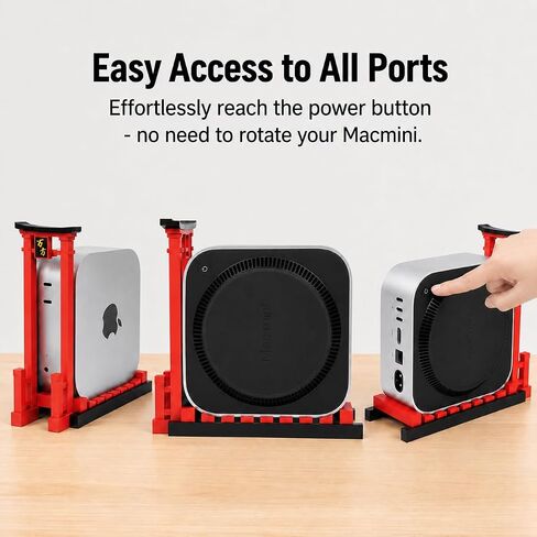 Mac Mini Stand for 2024 M4/M4 Pro, 3D-Printed Shrine-Inspired Design in Kuwait