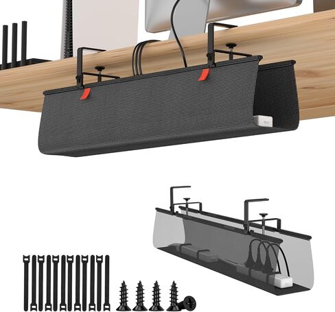 Heavy Duty No Drill Under Desk Cable Management Tray 28 inch in Kuwait