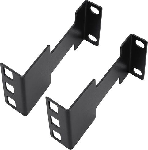 1U Server Rack Depth Extender, 3.94"(100mm) Extending Depth, Network Rack Extender, Recessed Rack Adapter Kit for 1U Rack, 2 Packs, Black in Kuwait