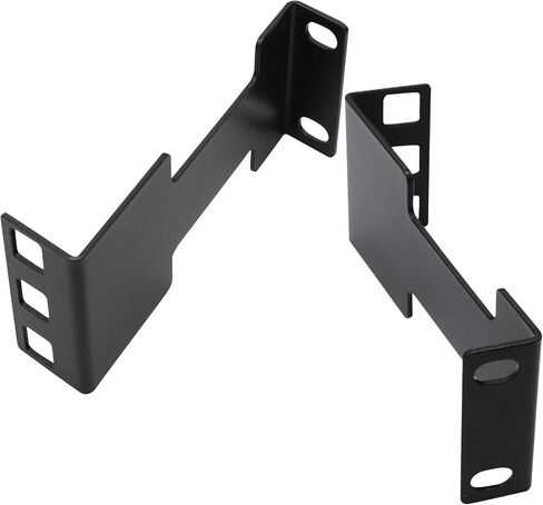 1U Server Rack Depth Extender, 3.94"(100mm) Extending Depth, Network Rack Extender, Recessed Rack Adapter Kit for 1U Rack, 2 Packs, Black in Kuwait