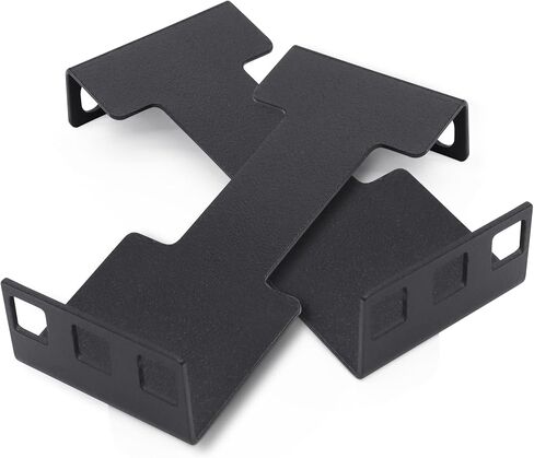 1U Server Rack Depth Extender, 3.94"(100mm) Extending Depth, Network Rack Extender, Recessed Rack Adapter Kit for 1U Rack, 2 Packs, Black in Kuwait