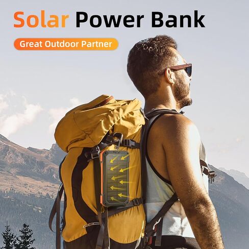 Solar Charger Power Bank 49800mAh Wireless Portable Phone Charger, 22.5W QC3.0 Fast Charging Built in 4 Cables with USB C 6 Outputs & 2 Inputs for All Cell Phone in Kuwait
