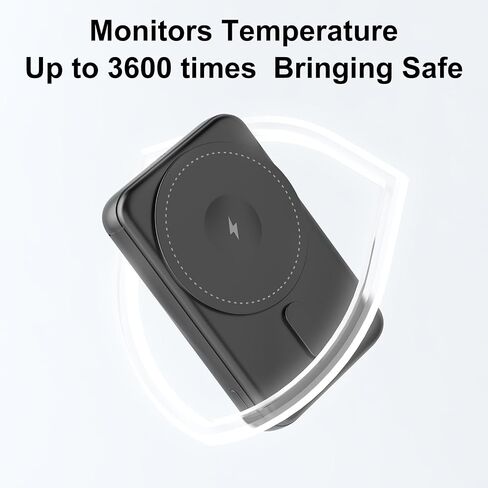 SIXTHGU Magnetic Portable Charger, 3 in 1 Wireless Power Bank for Magsafe 5000mAh Battery Pack, PD20W Fast Charging with Built-in USB-C Cable, S05 for iPhone 17/16/15/14 Series, Apple Watch/Airpods in Kuwait
