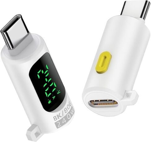 Danfetsoy USB C Extender Adapter 80Gbps, USB C Male to Female Adapter with Digital Display Switch Support Thunderbolt 4, 240W, 8K@60Hz for Lapel Microphone, Mouse and Keyboard,etc(2 Pack) in Kuwait