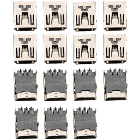 15PCS Mini USB Android Socket Charging Female Socket Four Pins 90 Degree Connector High Temperature Resistant Used for Remote Control Headset Digital Products Data Transfer Function in Kuwait