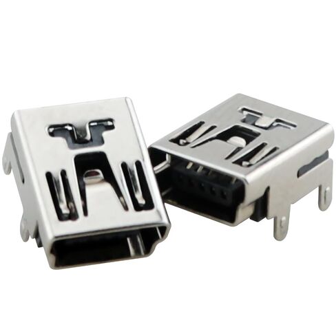 15PCS Mini USB Android Socket Charging Female Socket Four Pins 90 Degree Connector High Temperature Resistant Used for Remote Control Headset Digital Products Data Transfer Function in Kuwait