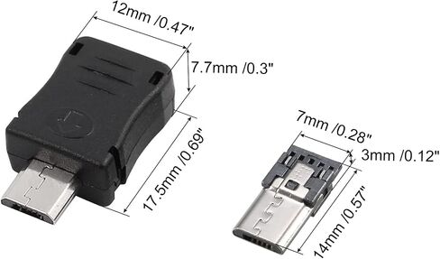 MECCANIXITY 10Set Micro USB Male Connector W Plastic Cover with Micro USB in Kuwait