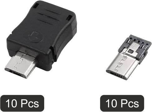 MECCANIXITY 10Set Micro USB Male Connector W Plastic Cover with Micro USB in Kuwait