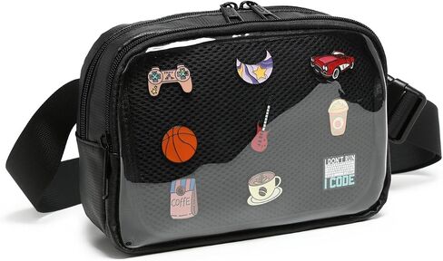 Ita Fanny Pack Pin Display Crossbody Bag For Cosplay Daily Wear in Kuwait