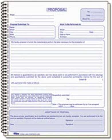 TOP41850 - Tops Spiralbound Proposal Form Book in Kuwait