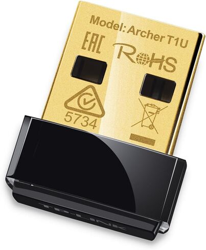 TP-Link Archer T1U AC450 Nano USB Wireless WiFi Network Adapter, Works with Windows and Mac OS, 5GHz Only. in Kuwait