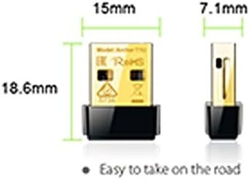 TP-Link Archer T1U AC450 Nano USB Wireless WiFi Network Adapter, Works with Windows and Mac OS, 5GHz Only. in Kuwait