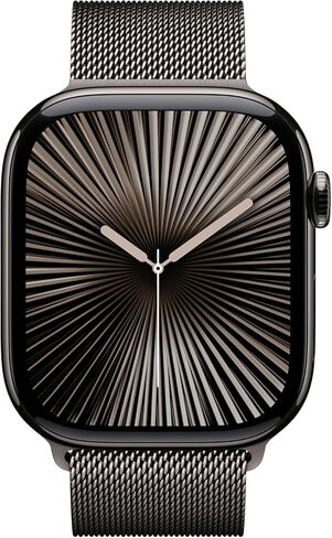 Apple Watch Series 10 [GPS + Cellular, 46mm] - Slate Titanium Case with Slate Milanese Loop, M/L, M/L (Renewed) in Kuwait