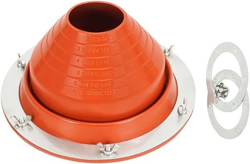 Silicone Tent Stove Jack Kit Fitting Pipe OD 3" to 6-1/4", Flexible High Temp Stove Jack Kit for Bell Tent/Yurt/Wood Burner (#4 (Pipe OD 3" to 6-1/4")) in Saudi Arabia