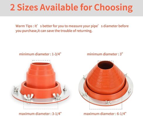 Silicone Tent Stove Jack Kit Fitting Pipe OD 3" to 6-1/4", Flexible High Temp Stove Jack Kit for Bell Tent/Yurt/Wood Burner (#4 (Pipe OD 3" to 6-1/4")) in Saudi Arabia