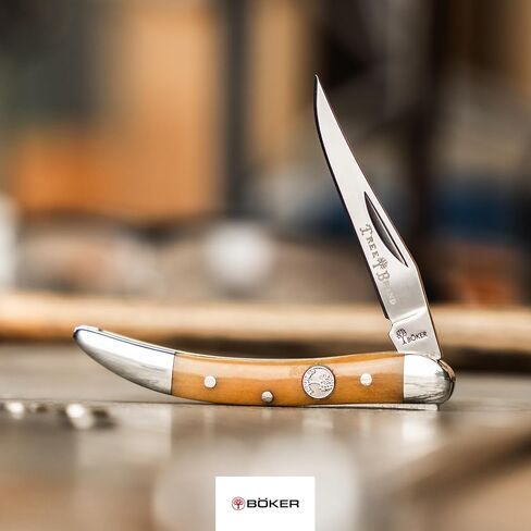 Boker Texas Toothpick 3 Inch Pocket Knife, Yellow Smooth Bone, Traditional Series 2.0, Made in Germany in Kuwait