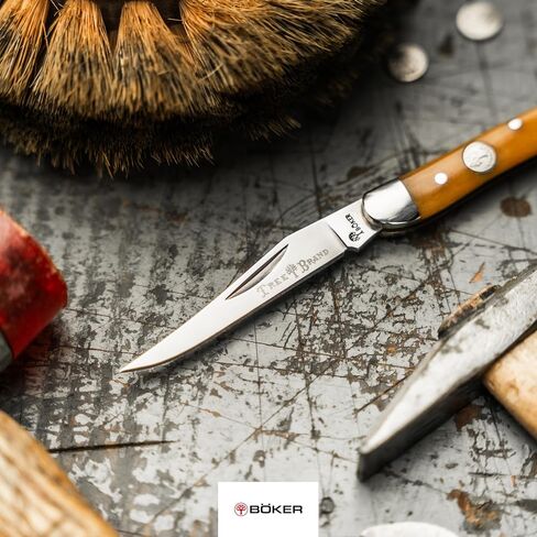 Boker Texas Toothpick 3 Inch Pocket Knife, Yellow Smooth Bone, Traditional Series 2.0, Made in Germany in Kuwait