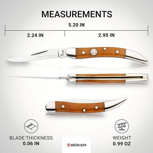 Boker Texas Toothpick 3 Inch Pocket Knife, Yellow Smooth Bone, Traditional Series 2.0, Made in Germany in Kuwait