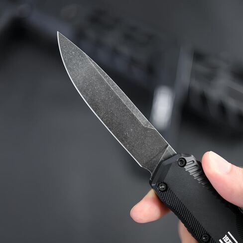 9000 Pocket Knife 3.3" Magnacut Blade, Folding Camping Knife, Black in Kuwait