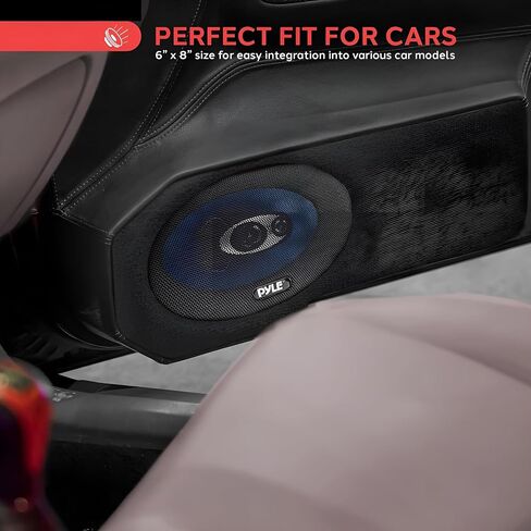 Pyle 6" x 9" Car Sound Speaker (Pair) - Upgraded Blue Poly Injection Cone 4-Way 400 Watts w/ Non-fatiguing Butyl Rubber Surround 50-20Khz Frequency Response 4 Ohm & 1.25" ASV Voice Coil PL6984BL Blue in Kuwait