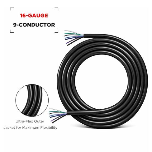 RECOIL RS916-20 20-Feet 9-Conductor Speaker Cable 16AWG CCA Easy Peel Car in Kuwait