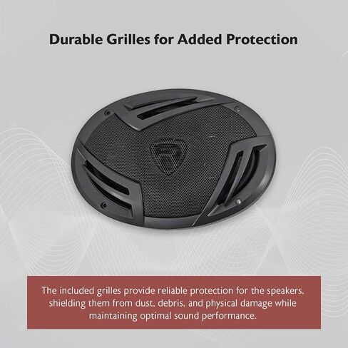 Rockville RV69.2C 6x9" Component Car Speakers, 1000W, 4 Ohm, Rich Bass, CEA Rated, Polypropylene Woofer, Butyl Rubber Surround, Perfect for Car Audio in Kuwait