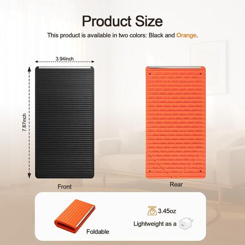Silicone Phone Stand with Aluminum, Flexible Foldable Phone Holder, Bendable Adjustable Anti-Slip Desktop Stand for Phone Tablet Laptop, Portable Rollable Multi-Angle Stand for Home (Black+Orange) in Kuwait