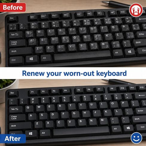 2 Pcs English Keyboard Stickers, Laptop Replacement English Letter Stickers in Kuwait