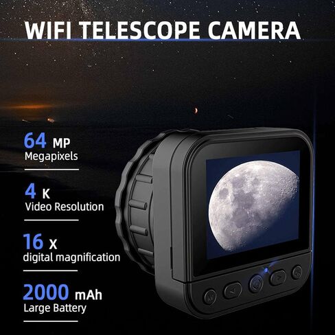 4K Telescope Camera 2.4G WiFi Telescope Eyepiece with 2.8" Screen in Kuwait