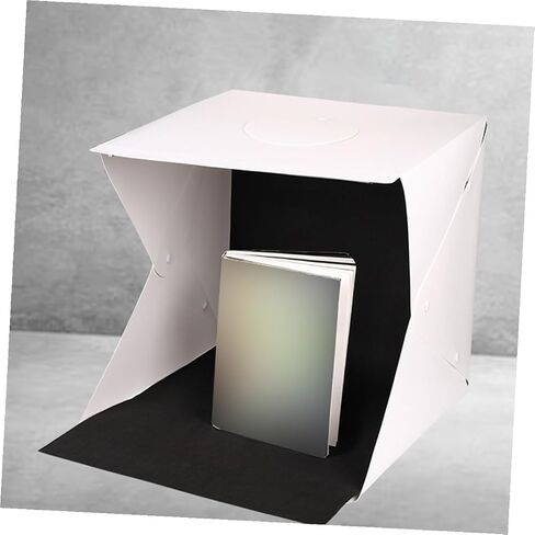 Portable Folding Photo Box Light Box Photography Tent with 30cm LED Lights and Black White Backdrops for Small Business Product Photography in Kuwait