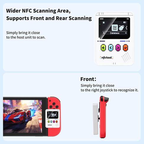 Pro NFC Emulator for Switch 1 & 2, Compatible with 50+ Switch Games, NFC Tag Emulator with 3000+ Storage, Unlimited Rewrite, Auto UID Regeneration, 1.4'' OLED Screen, Rechargeable Battery in Kuwait