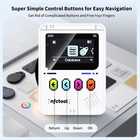 Pro NFC Emulator for Switch 1 & 2, Compatible with 50+ Switch Games, NFC Tag Emulator with 3000+ Storage, Unlimited Rewrite, Auto UID Regeneration, 1.4'' OLED Screen, Rechargeable Battery in Kuwait