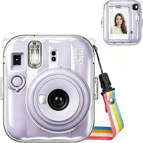 Clear Camera Case Cover for Fujifilm Instax Mini 13 with Camera Strap in Kuwait