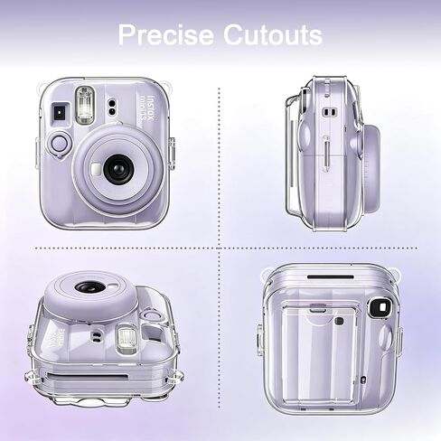 Clear Camera Case Cover for Fujifilm Instax Mini 13 with Camera Strap in Kuwait