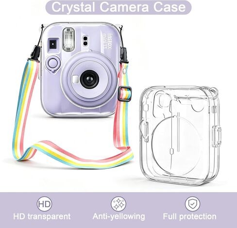 Clear Camera Case Cover for Fujifilm Instax Mini 13 with Camera Strap in Kuwait