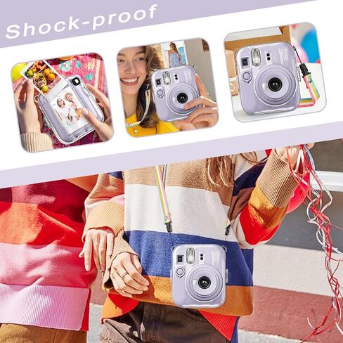 Clear Camera Case Cover for Fujifilm Instax Mini 13 with Camera Strap in Kuwait