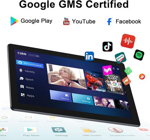 10-Inch Android Tablet, 64GB Storage (Expandable to 512GB), 6000mAh Battery, 1280×800 HD IPS Display, Dual Camera, GMS Certified – Lightweight for Reading, Streaming, and Daily Use in Kuwait