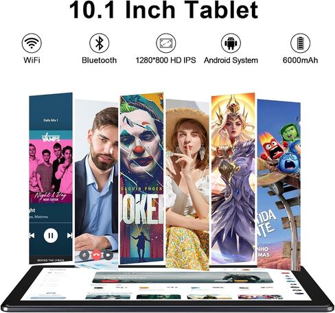 10-Inch Android Tablet, 64GB Storage (Expandable to 512GB), 6000mAh Battery, 1280×800 HD IPS Display, Dual Camera, GMS Certified – Lightweight for Reading, Streaming, and Daily Use in Kuwait