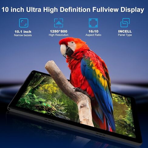 Gleeso Tablet 10 Inch Android 15, 2 in 1 Tablet with Keyboard, 24GB RAM+128GB ROM+1TB Expand, Octa Core, 5000mAh, WiFi 6, BT5.4, 8MP+5MP Dual Camera, Type-C Fast Charging-Black in Kuwait