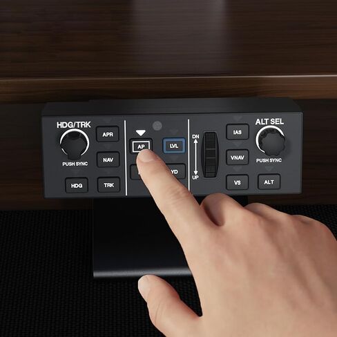 Flight Simulator Digital Autopilot Panel Professional General Aviation Control for Home Cockpit & Desktop Setup PC Flight Simulation Controls - Authentic Aircraft Feel, Plug-and-Play, Aluminum Alloy Stand Included in Kuwait