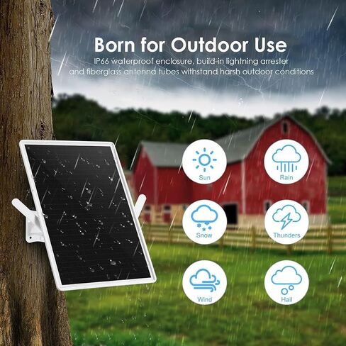 Solar WiFi Extender Signal Booster Outdoor, 300-feet Long Range, 2.4G WiFi Repeater 300Mbps, with 15W Solar Panel and 25000mAh Battery, Outdoor WiFi Repeater in Kuwait