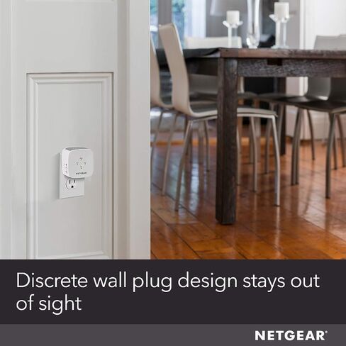 NETGEAR WiFi Range Extender EX2800 - Coverage up to 1200 sq.ft. and 20 Devices with AC750 Dual Band Wireless Signal Booster & Repeater (up to 750Mbps Speed), and Compact Wall Plug Design (Renewed) in Kuwait