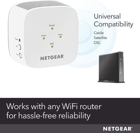 NETGEAR WiFi Range Extender EX2800 - Coverage up to 1200 sq.ft. and 20 Devices with AC750 Dual Band Wireless Signal Booster & Repeater (up to 750Mbps Speed), and Compact Wall Plug Design (Renewed) in Kuwait
