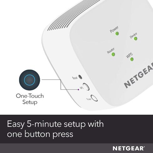 NETGEAR WiFi Range Extender EX2800 - Coverage up to 1200 sq.ft. and 20 Devices with AC750 Dual Band Wireless Signal Booster & Repeater (up to 750Mbps Speed), and Compact Wall Plug Design (Renewed) in Kuwait