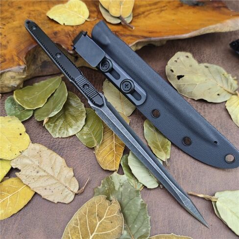 Outdoor Tactical Fixed Blade Knife With Kydex Sheath, 440C Stainless Steel Aerospace Aluminum Handle,Portable Straight Knife For Survival, Hiking, Camping in Kuwait