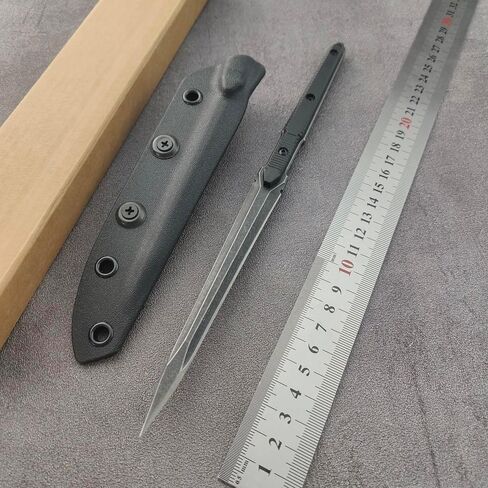 Outdoor Tactical Fixed Blade Knife With Kydex Sheath, 440C Stainless Steel Aerospace Aluminum Handle,Portable Straight Knife For Survival, Hiking, Camping in Kuwait